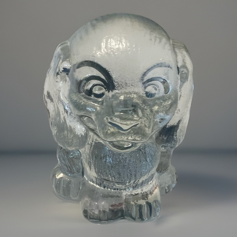 Vintage Goebel‎ W. Germany Lead Crystal Puppy Figurine/Paperweight